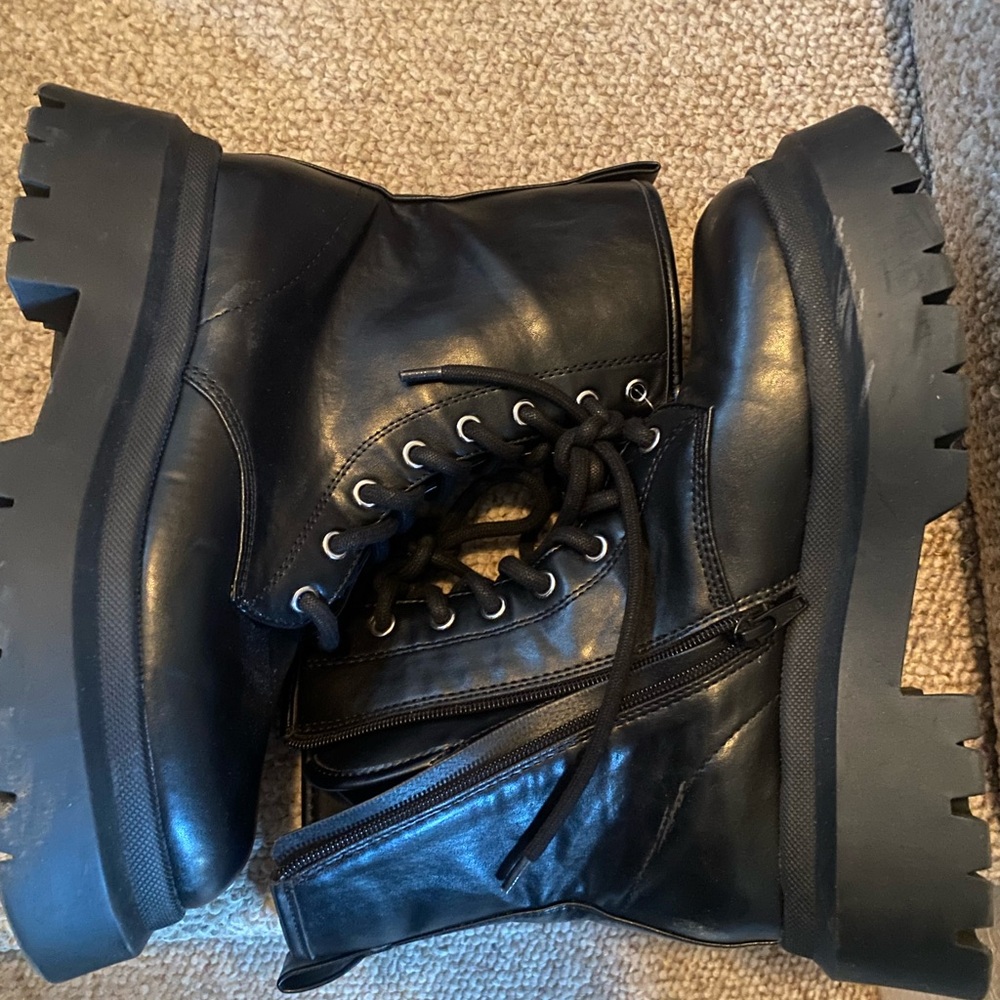 No Boundaries Black Combat Boots